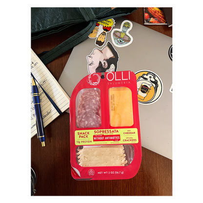 Olli Sopressata Salami & Cheddar Cheese Snack Pack - 2oz
