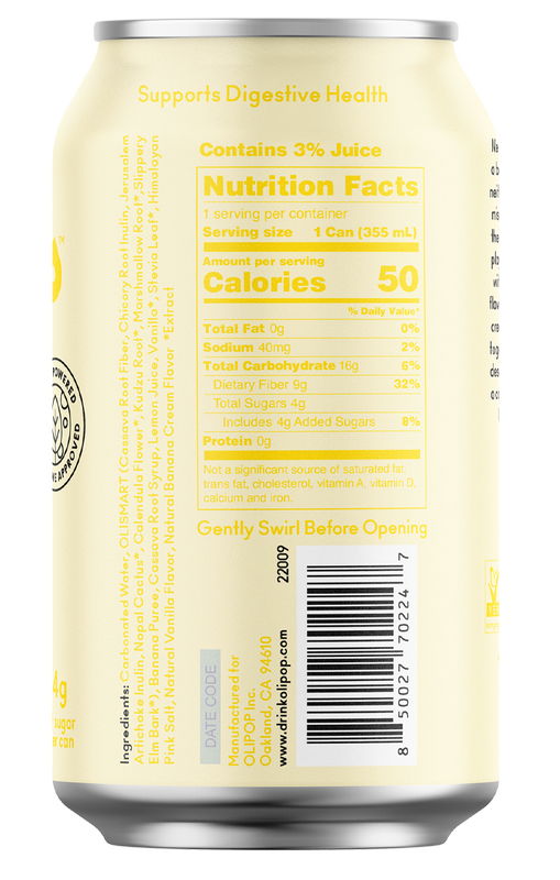 OLIPOP Banana Cream 12 oz