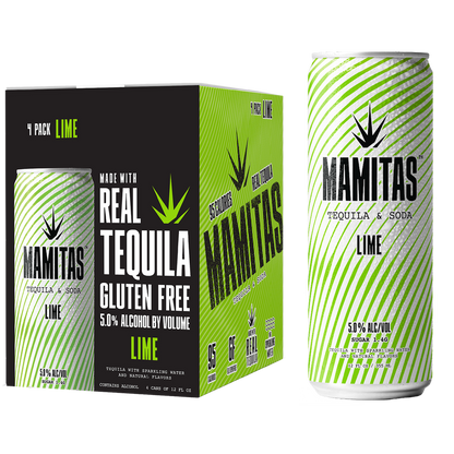 Mamitas Lime Tequila Soda 4pk 12oz Can 5% ABV