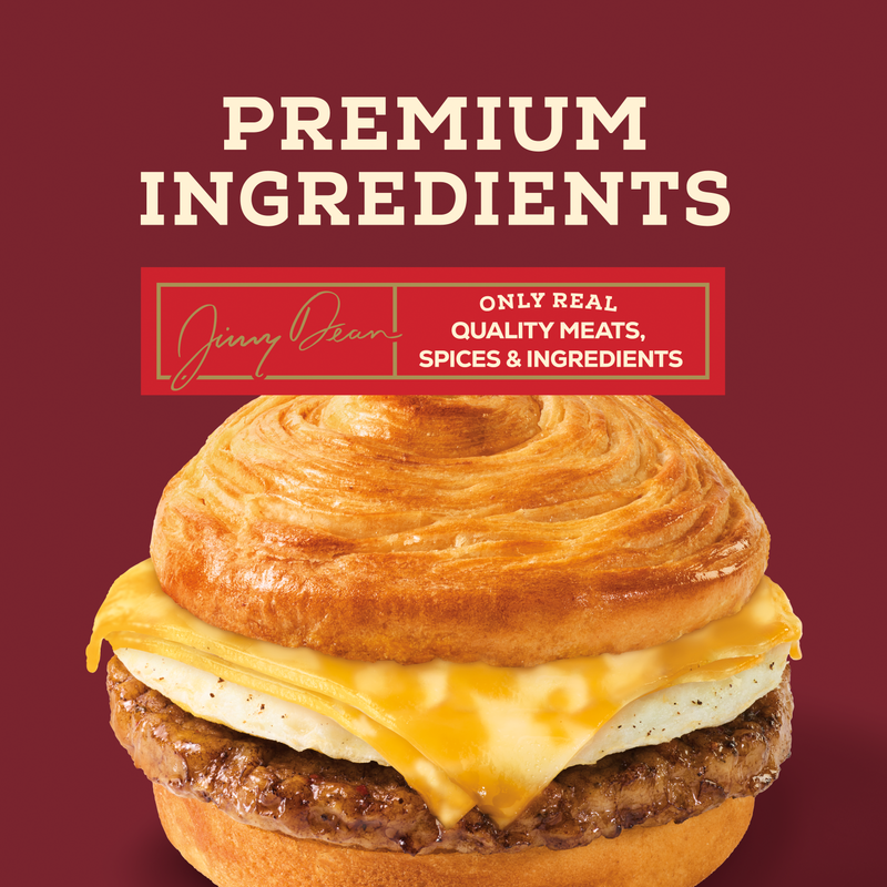 Jimmy Dean Protein Sausage Egg & Cheese Croissant Sandwiches 2ct