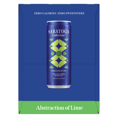 Saratoga Collection Abstraction of Lime Flavored Sparkling Spring Water, 12 fl oz, 6 Pack Cans