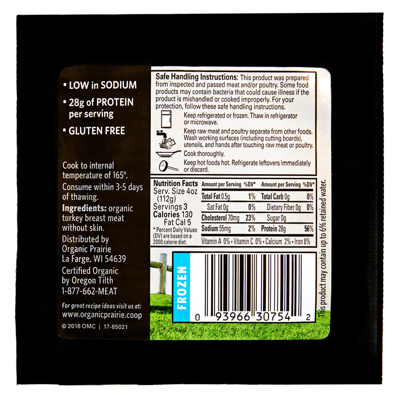 Organic Prairie Extra Lean Frozen Ground Turkey - 12oz