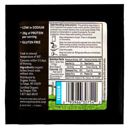 Organic Prairie Extra Lean Frozen Ground Turkey - 12oz