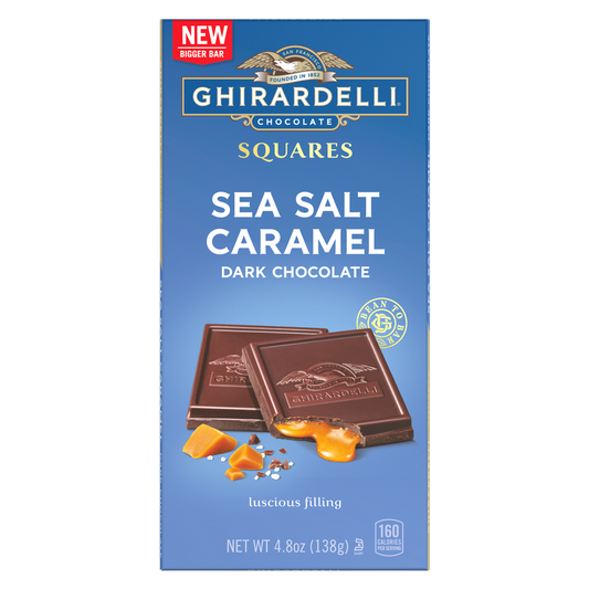 Ghirardelli Dark Chocolate Sea Salt Caramel Squares Bar 4.8oz