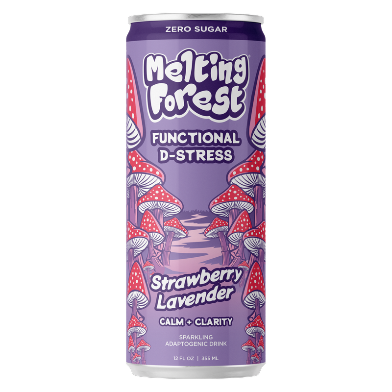 Melting Forest Strawberry Lavender Mushroom D-Stress 12oz Can