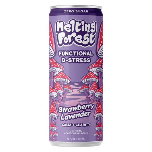 Melting Forest Strawberry Lavender Mushroom D-Stress 12oz Can