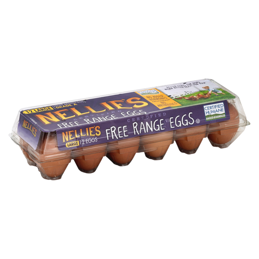 Nellie's Free Range Large Brown Eggs - 12ct