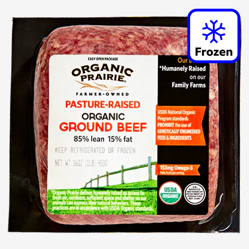 Organic Prairie Frozen 85/15 Ground Beef - 16oz