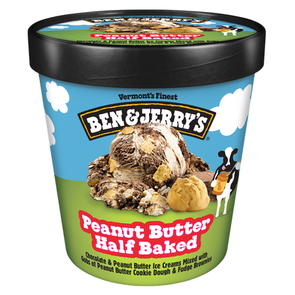 Ben & Jerry's Peanut Butter Half Baked Ice Cream Pint