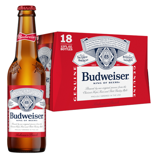 Budweiser 18pk 12oz Btl 5.0% ABV