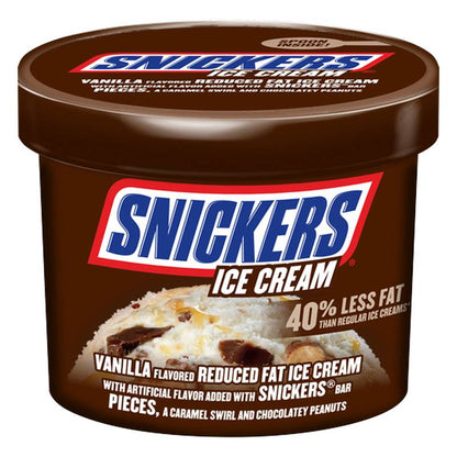 Snickers Vanilla Flavored Reduced Fat Ice Cream Cup 6oz