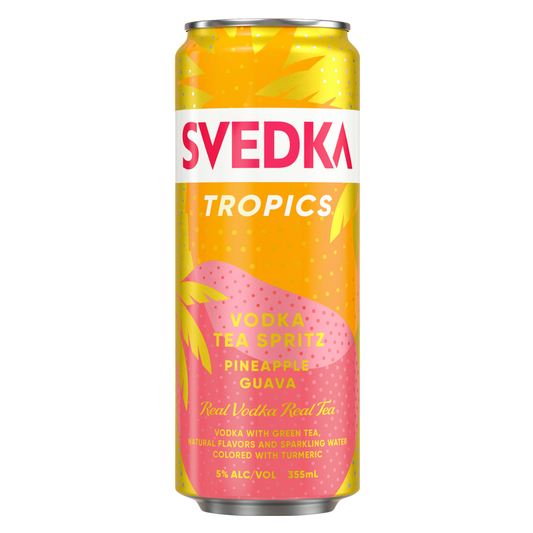 SVEDKA Tropics Pineapple Guava Vodka Tea Spritz Single 12oz Can 5.0% ABV