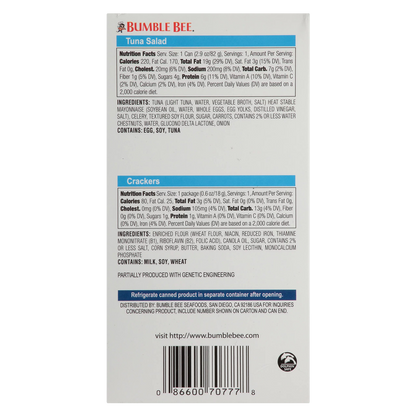 Bumble Bee Snack on the Run Tuna Salad with Crackers 3.5oz