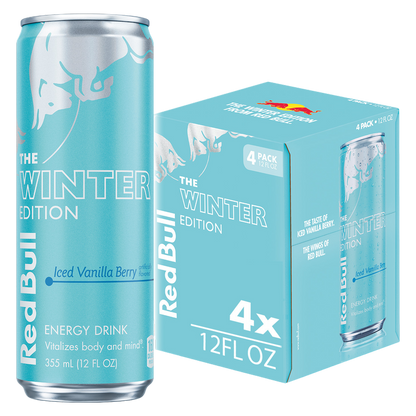 Red Bull Winter Edition Iced Vanilla Berry Energy Drink 4pk 12oz Can