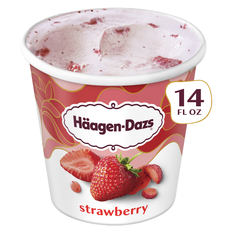 Haagen-Dazs Strawberry Ice Cream, 14oz.