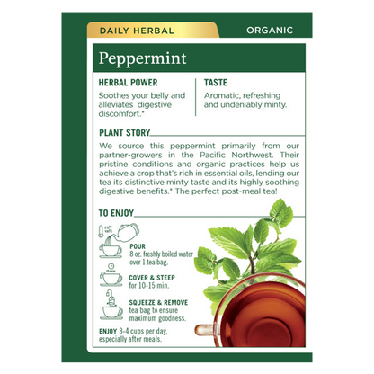Traditional Medicinals Organic Peppermint Tea 16ct Box