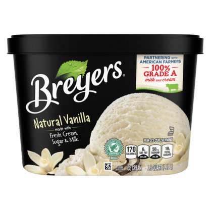 Breyers Natural Vanilla Ice Cream 48oz