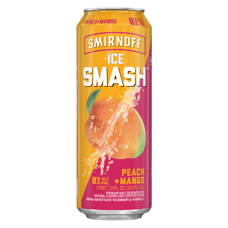Smirnoff Ice Smash Peach Mango Single 23.5oz Can