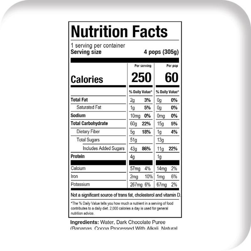 Chloe's Pops Dark Chocolate 4ct