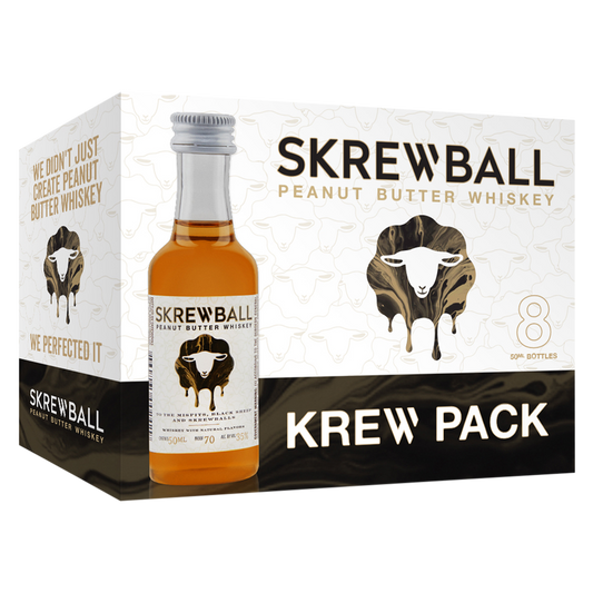 Skrewball "Krew Pack" Peanut Butter Whiskey 8pk 50ml (70 proof)