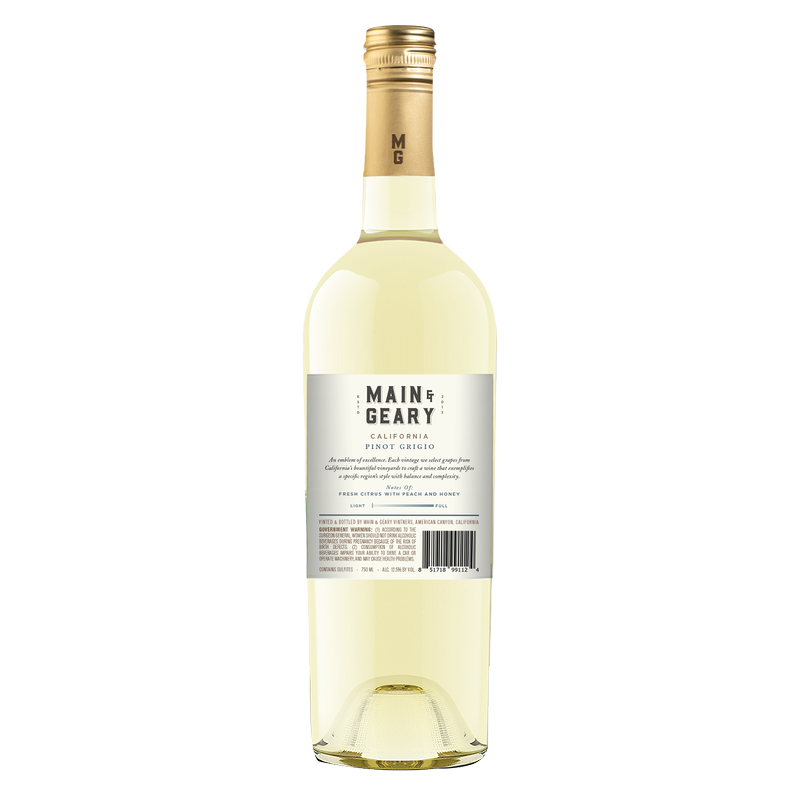 Main & Geary Pinot Grigio 750ml