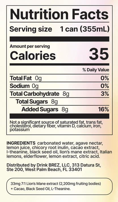 BRĒZ Flow Functional Tonic 12oz Can