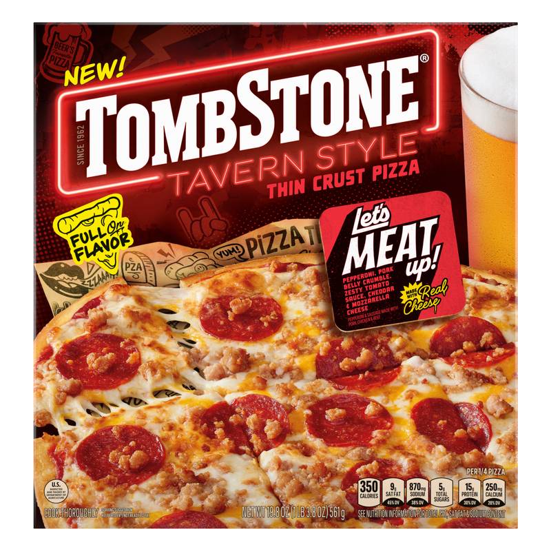 Tombstone Tavern Let's Meat Up Thin Crust Pizza 20oz