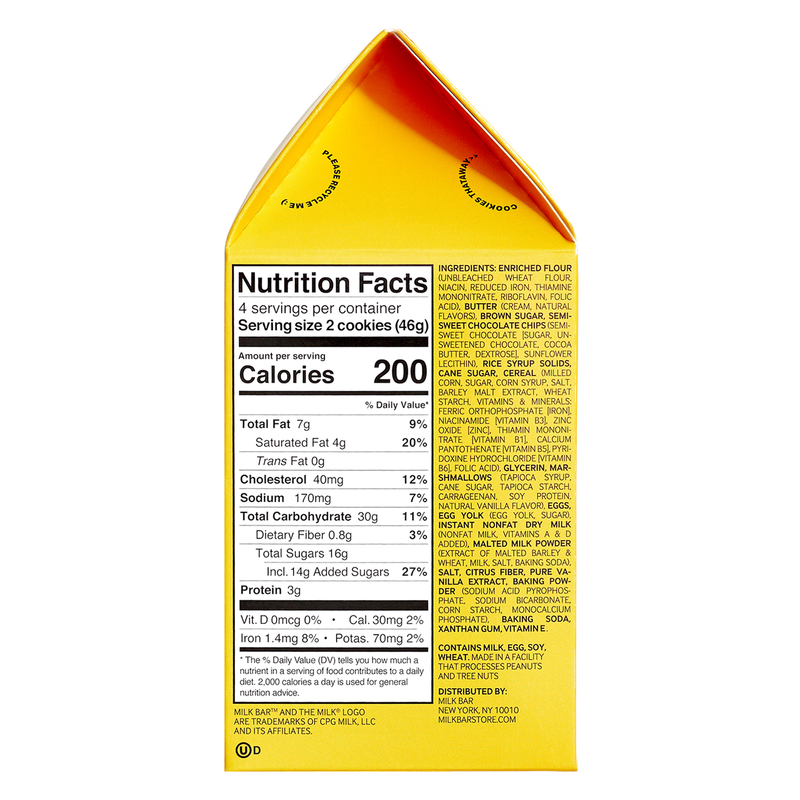 Milk Bar Cornflake Chocolate Chip Marshmallow Cookies 8ct