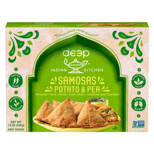 Deep Indian Kitchen Potato & Pea Samosas with Chutney 12 oz.