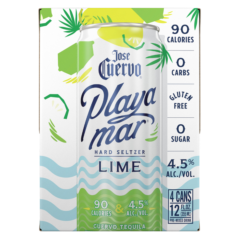 Jose Cuervo Playamar Lime Ready to Drink Cocktail 4 pk 355ml Can 4.5% ABV
