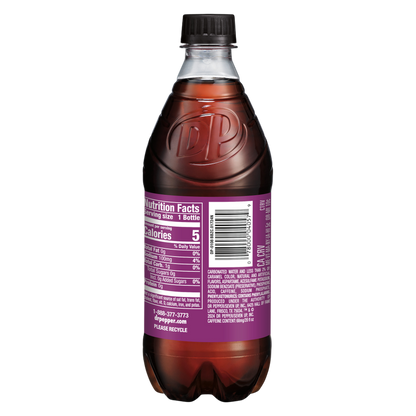 Dr Pepper Blackberry Zero Sugar Soda 20oz Btl