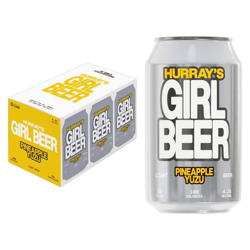 Hurray's Girl Beer Pineapple Yuzu Light Beer 6pk 12oz Can 4.2% ABV