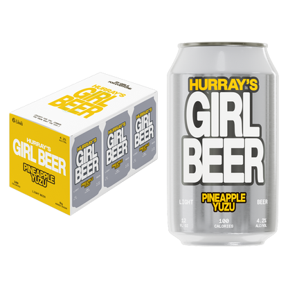 Hurray's Girl Beer Pineapple Yuzu Light Beer 6pk 12oz Can 4.2% ABV