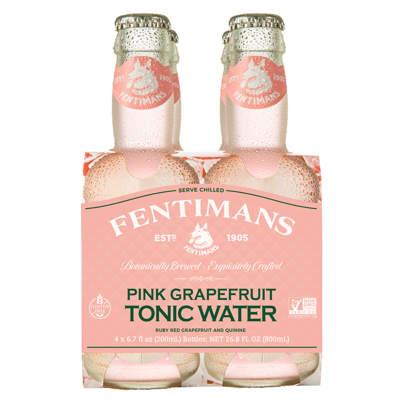 Fentimans Pink Grapefruit Tonic Water 4pk 200mL Glass Bottle