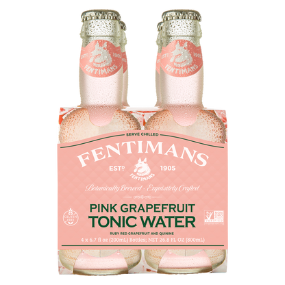 Fentimans Pink Grapefruit Tonic Water 4pk 200mL Glass Bottle
