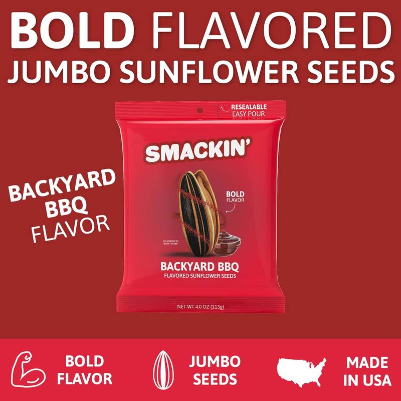 SMACKIN' Backyard BBQ Sunflower Seeds 4oz