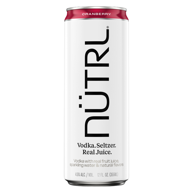 NUTRL Cranberry Vodka Seltzer Single 12oz Can 4.5% ABV