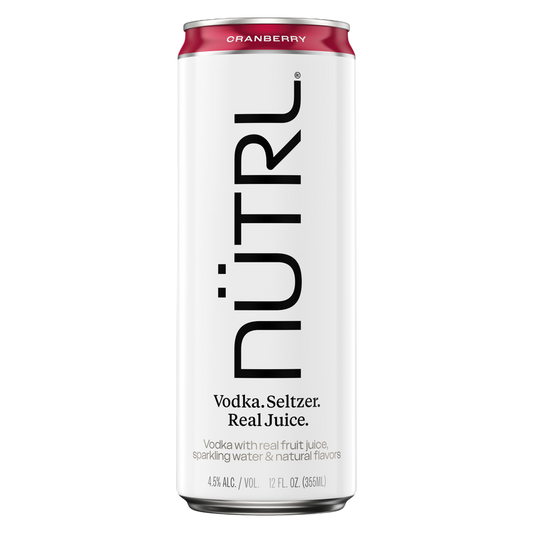 NUTRL Cranberry Vodka Seltzer Single 12oz Can 4.5% ABV