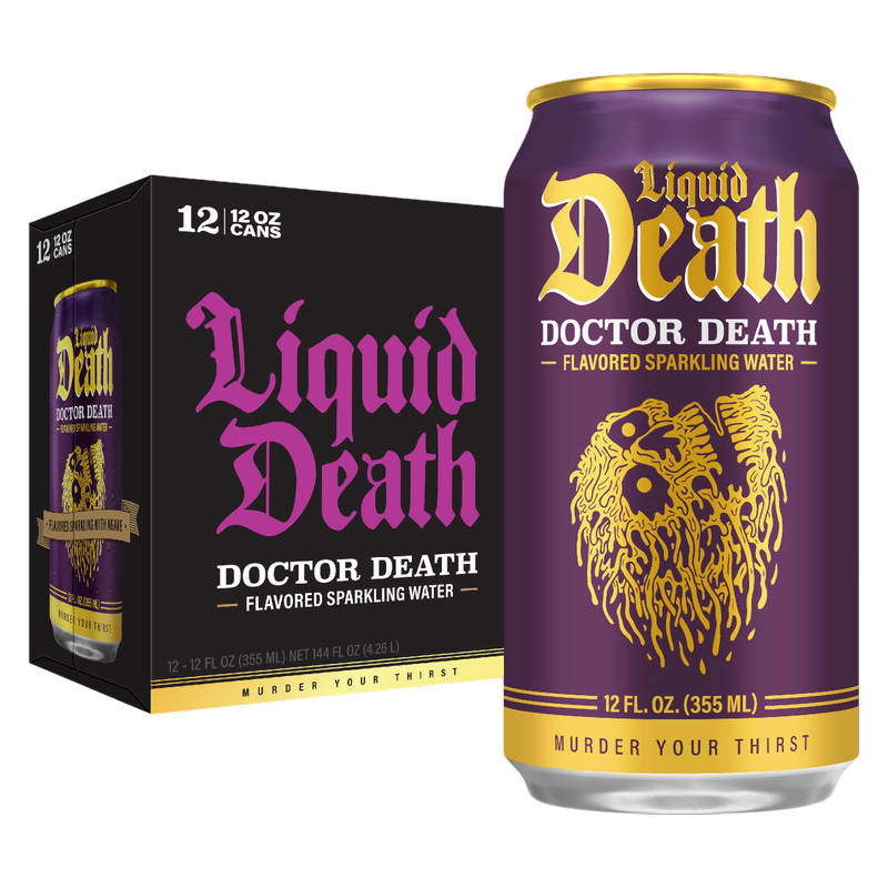 Liquid Death Dr. Death Sparkling Water 12pk 12oz Can