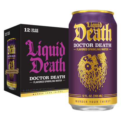 Liquid Death Dr. Death Sparkling Water 12pk 12oz Can