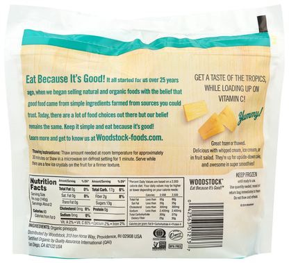 Woodstock Organic Pineapple Chunks 10oz