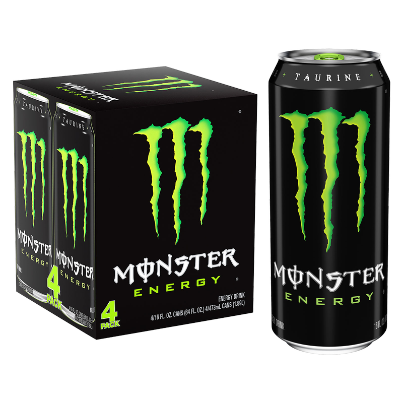 Monster Energy Green 4pk 16oz Can