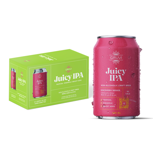 Gruvi Juicy IPA Non-Alcoholic 6pk 12oz