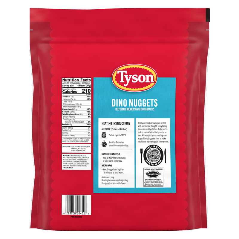 Tyson All Natural White Meat Dino Nuggets 29oz