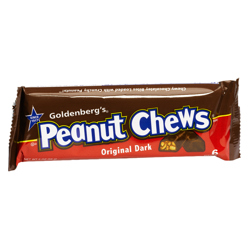 Goldenberg's Original Dark Chocolate Peanut Chews Bar 2oz