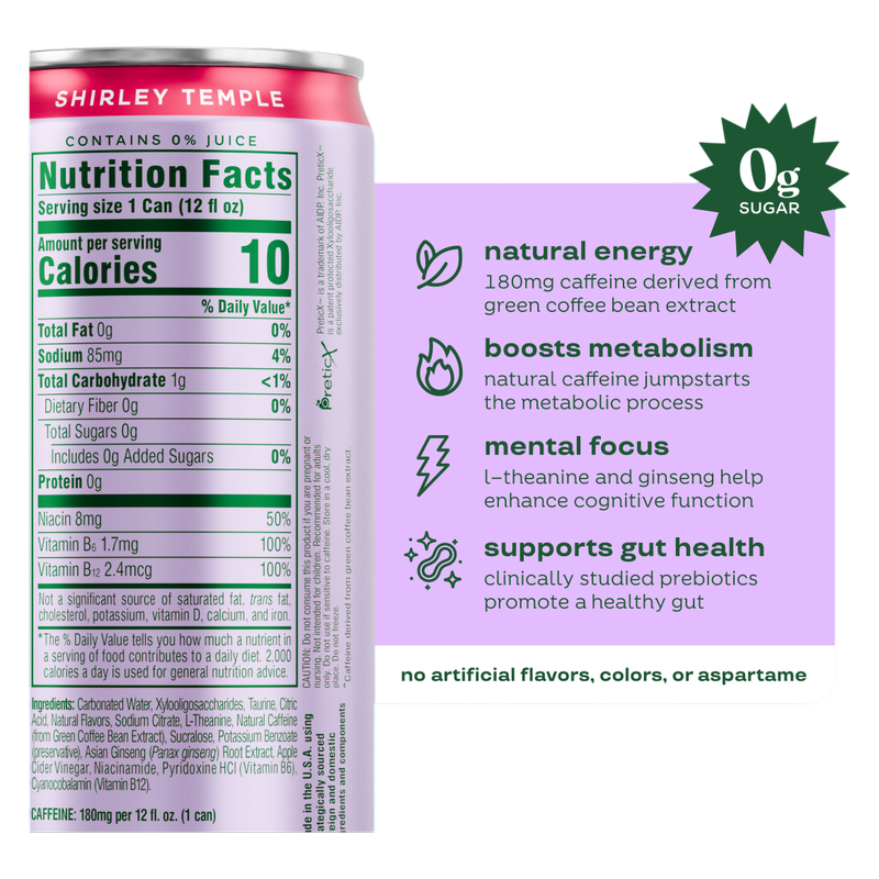 Bloom Energy Shirley Temple 12oz Can