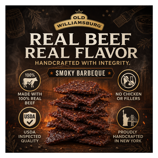 Old Williamsburg Smoky BBQ Kosher Beef Jerky 2oz