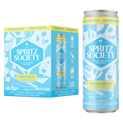 Spritz Society Lemon Iced Tea 4pk 12oz Cans 4.5% ABV