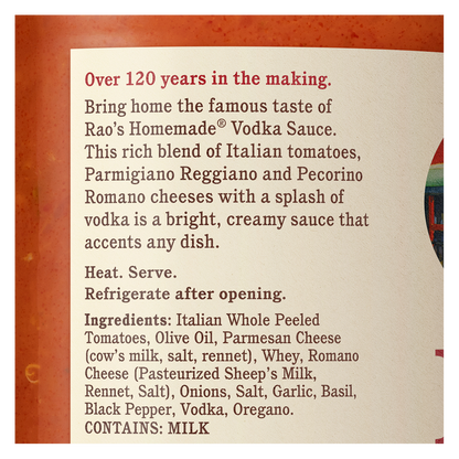 Rao's Vodka Pasta Sauce