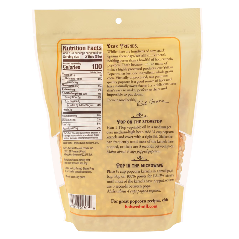 Bob's Red Mill Yellow Popcorn 30oz